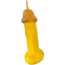 DIABLO PICANTE - YELLOW PLASTIC PENIS GLASS - D-241822 - Teknashop Ltd