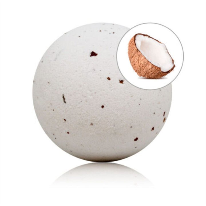 TALOKA - COCONUT SCENTED BATH BOMB WITH ROSE PETALS - D-232573 - Teknashop Ltd