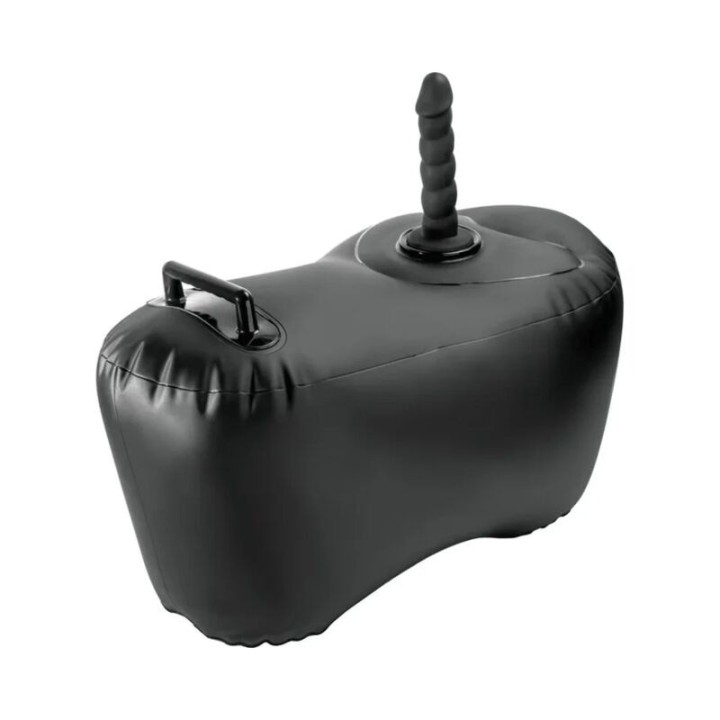 FETISH FANTASY SERIES - BODY DOCK INFLATABLE LOVE SEAT WITH DILDO 69.2 CM BLACK - D-246191 - Teknashop Ltd