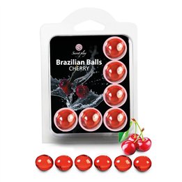Brazilian Balls Set 6  Cherry - F3386-6 - Teknashop Ltd