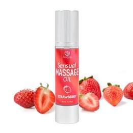 Sensual Massage Oil Strawberry 50 ml. - F3738-01 - Teknashop Ltd