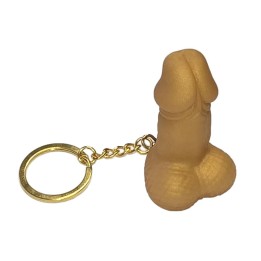 DIABLO PICANTE - PENIS SHAPED WHISTLE KEYRING GOLD COLOR - D-243976 - Teknashop Ltd