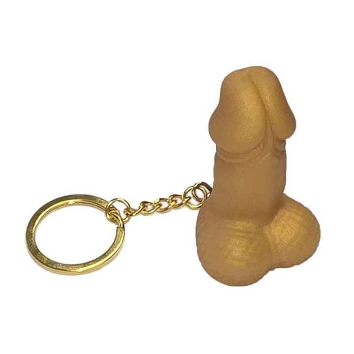 DIABLO PICANTE - PENIS SHAPED WHISTLE KEYRING GOLD COLOR - D-243976 - Teknashop Ltd