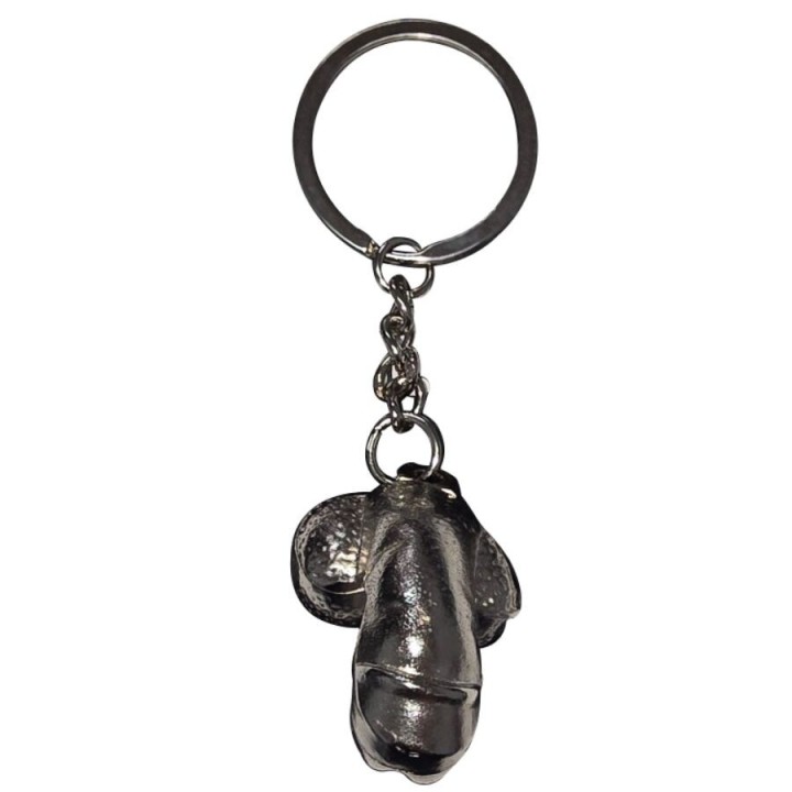DIABLO PICANTE -SILVER METAL KEYCHAIN ​​SHRINKED PENIS - D-245413 - Teknashop Ltd