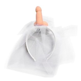 DIABLO PICANTE - WHITE BRIDAL VEIL WITH PENIS - D-239897 - Teknashop Ltd