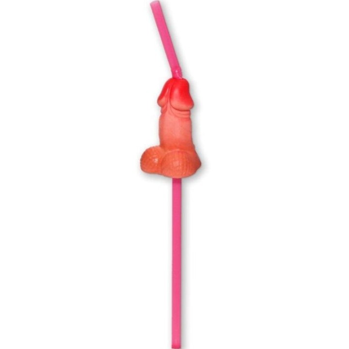 DIABLO PICANTE - BAG OF 5 NATURAL BIG PENIS STRAWS - D-236711 - Teknashop Ltd