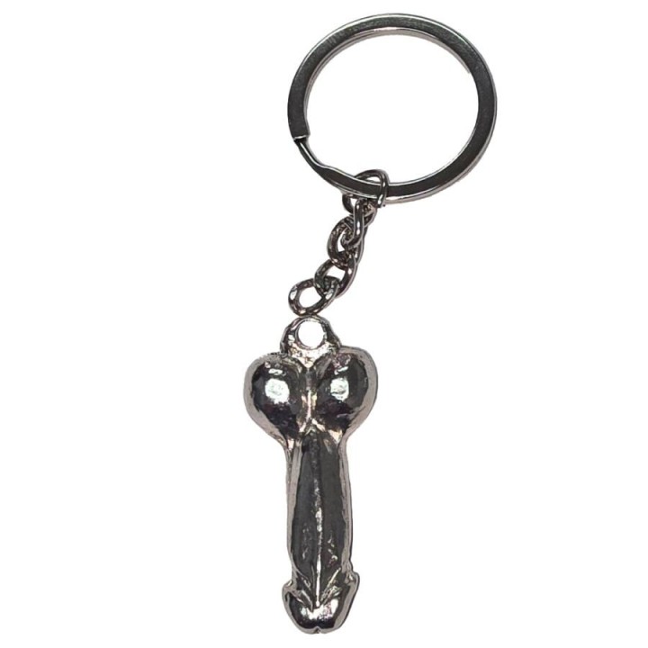 DIABLO PICANTE - SILVER METAL PENIS KEYCHAIN - D-245410 - Teknashop Ltd