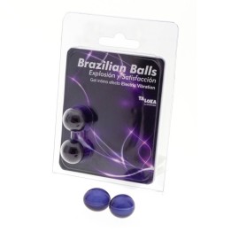 TALOKA - 2 BRAZILIAN BALLS ELECTRIC VIBRATING EFFECT EXCITING GEL - D-232614 - Teknashop Ltd