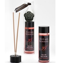 EXTASE SENSUAL - MASSAGE OIL WITH EXTRA FRESH STRAWBERRY EFFECT 100 ML - D-201718 - Teknashop Ltd
