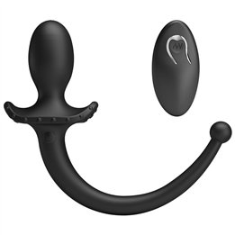 MR PLAY - WIRELESS REMOTE CONTROL ANAL AND PERINEUM VIBRATOR BLACK - D-246057 - Teknashop Ltd