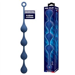 MR PLAY - BLUE SILICONE ANAL BEADS SIZE XL 52.5 CM - D-246012 - Teknashop Ltd