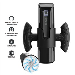 PRETTY LOVE - LARISSA SUCTION MASTURBATOR WITH VIBRATION + SUPPORT - D-245252 - Teknashop Ltd