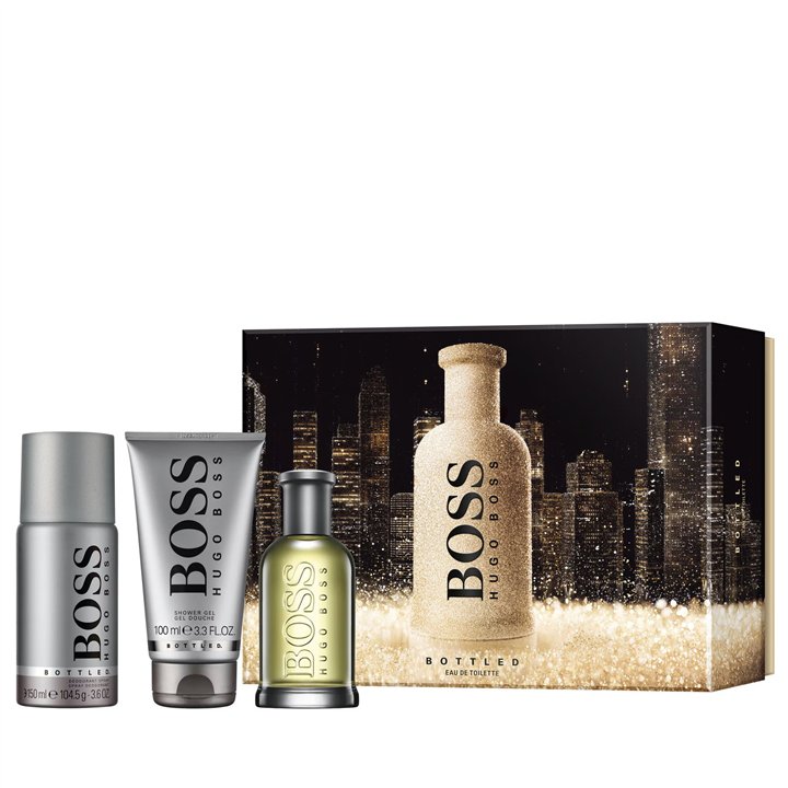 Set Hugo Boss: Boss Bottled, Eau De Toilette, For Men, 100 ml + Boss Bottled, Deodorant Spray, For Men, 150 ml + Boss Bottled, C