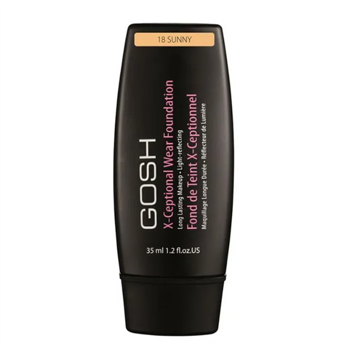 Gosh X-Ceptional Wear Foundation Long Lasting Makeup 18 Sunny 35ml - unisex - Teknashop Ltd