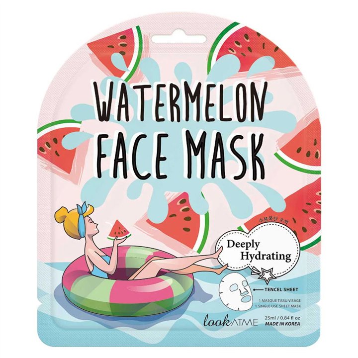 Look At Me, Look At Me, Watermelon, Deep Moisturizing, Sheet Mask, For Face, 25 ml - Teknashop Ltd