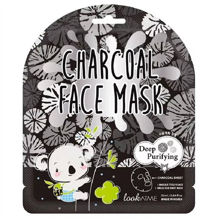 Look At Me, Look At Me, Charcoal, Purifying, Sheet Mask, For Face, 25 ml - Teknashop Ltd