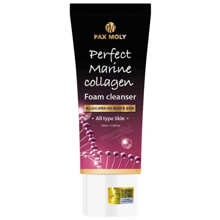 PaxMoly, Perfect Collagen, Cleansing & Hydrating, Cleansing Foam, 100 ml - Teknashop Ltd