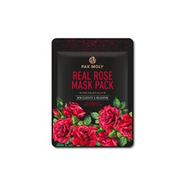 PaxMoly, Real Rose, Hydrating & Soothing, Sheet Mask, Face, Day & Night, 25 ml - Teknashop Ltd
