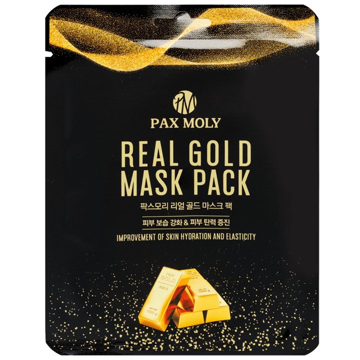 PaxMoly, Real Gold, Hydrating, Sheet Mask, For Face, 25 ml - Teknashop Ltd