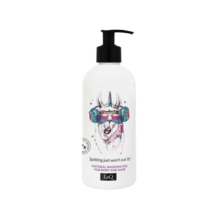 LaQ, Llama, Cleansing & Hydrating, Shower Gel, For Hair & Body, For All Skin Types, 300 ml - Teknashop Ltd