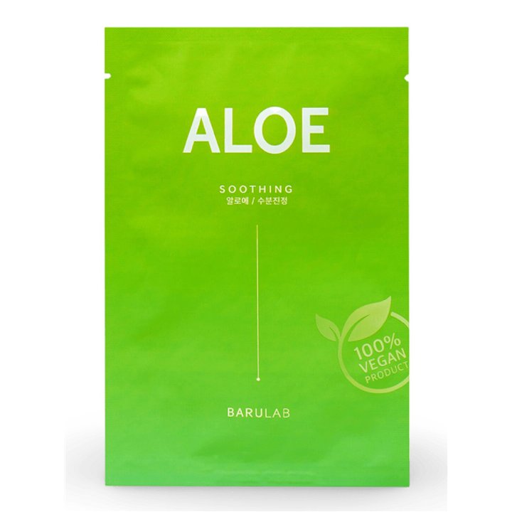 Barulab, The Clean Vegan, Aloe, Soothing, Sheet Mask, For Face, 23 g - Teknashop Ltd