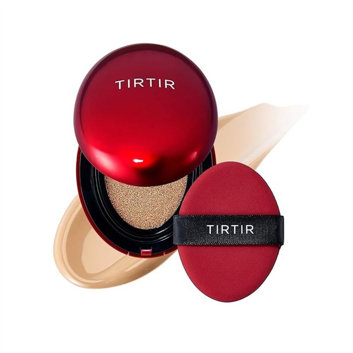 Tirtir, Mask Fit Red Cushion, Matte Finish, Compact Foundation, 27N, Camel, SPF 40, 18 g - Teknashop Ltd