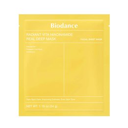 Biodance, Radiant Vita, Niacinamide, Anti-Dark Spots, Sheet Mask, For Face, 34 g - Teknashop Ltd