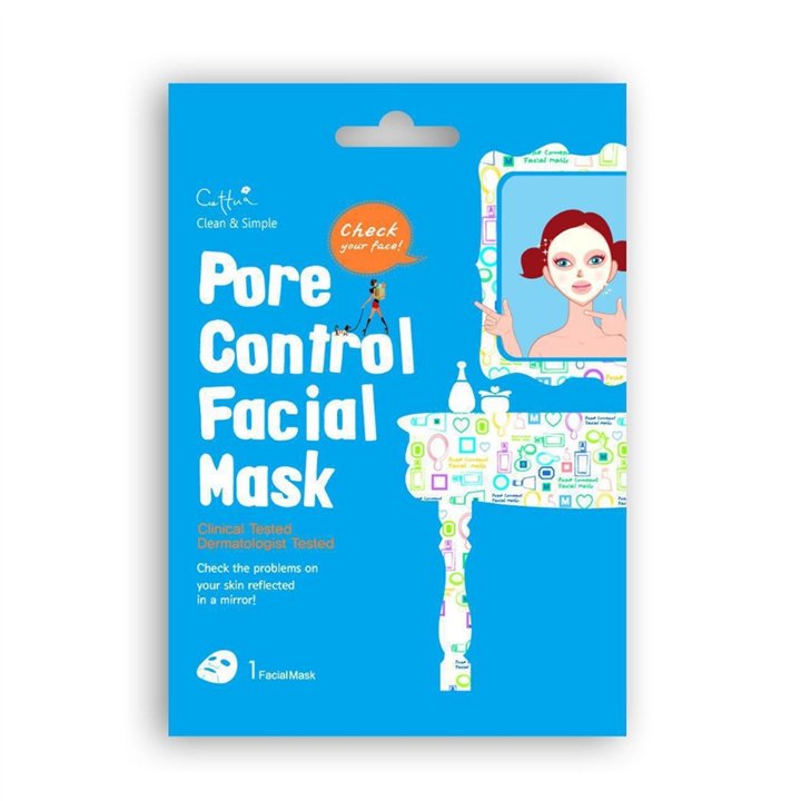 Cettua, Cettua, Pore Control, Sheet Mask, For Face, 20 g - Teknashop Ltd