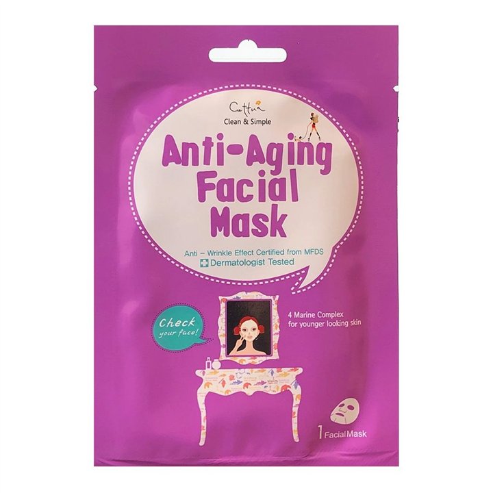 Cettua, Cettua, Anti-Aging, Sheet Mask, For Face, 20 g - Teknashop Ltd
