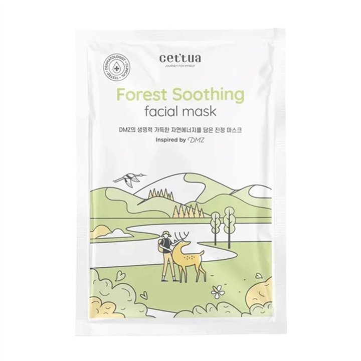 Cettua, Forest, Soothing, Sheet Mask, For Face, 20 g - Teknashop Ltd