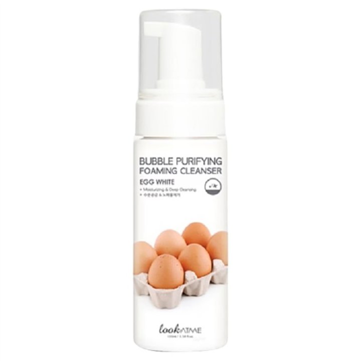 Look At Me, Bubble Purifying, Egg White, Purifying, Cleansing Foam, 100 ml - Teknashop Ltd