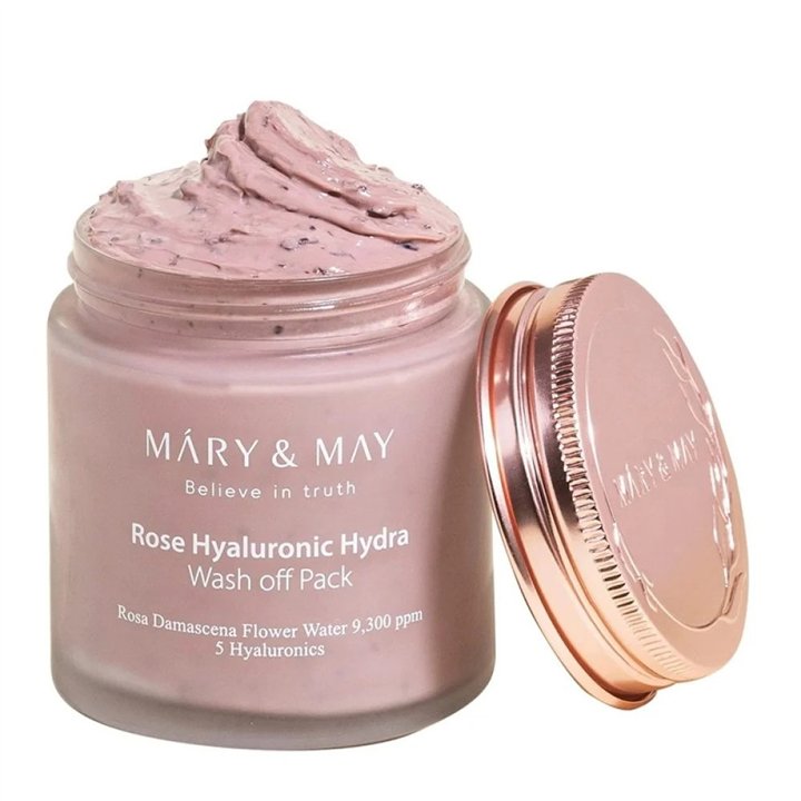 Mary and May, Rose Hyaluronic Hydra, Intense Hydration, Clay Mask, 125 g - Teknashop Ltd
