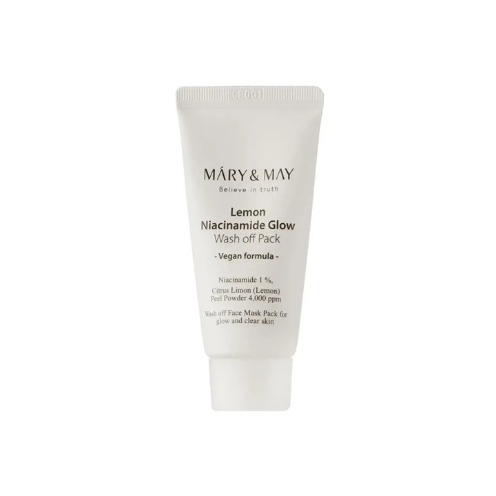 Mary and May, Lemon Niacinamide Glow, Cleansing & Purifying, Clay Mask, 30 g - Teknashop Ltd