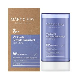 Mary and May, Peptide Bakuchiol, Vegan, Sunscreen Stick, SPF 50+, 18 g - Teknashop Ltd