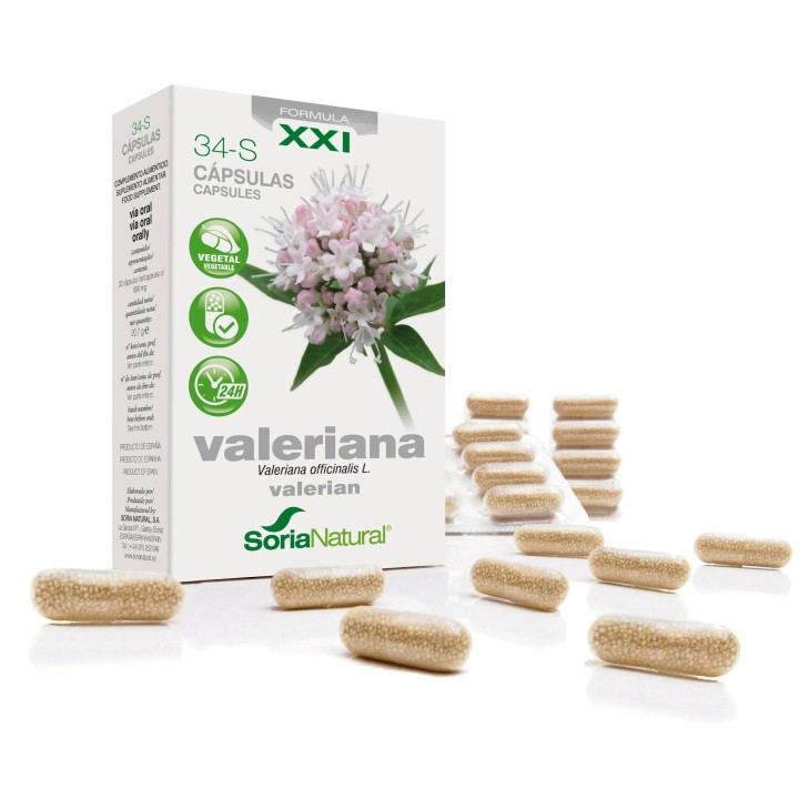 Soria 34-S Valeriana 600 Mg 30 Caps Liberacion Prolongad - unisex - Teknashop Ltd