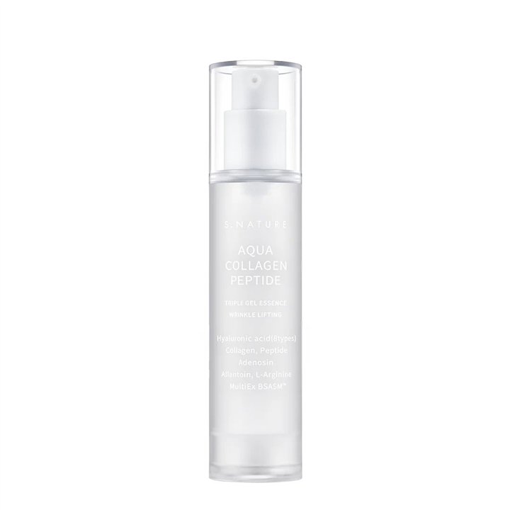 S.Nature, Aqua Collagen Peptide Triple Gel, Hydrating, Daily, Essence Lotion, For Face, 50 ml - Teknashop Ltd