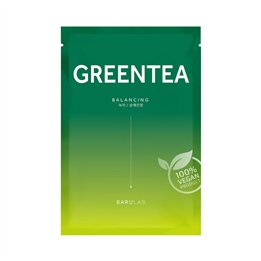 Barulab, The Clean Vegan, Green Tea, Balancing, Sheet Mask, For Face, 23 g - Teknashop Ltd
