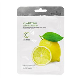 Beauugreen, Essence, Lemon Essence, Clarifying, Sheet Mask, For Face, 23 g - Teknashop Ltd