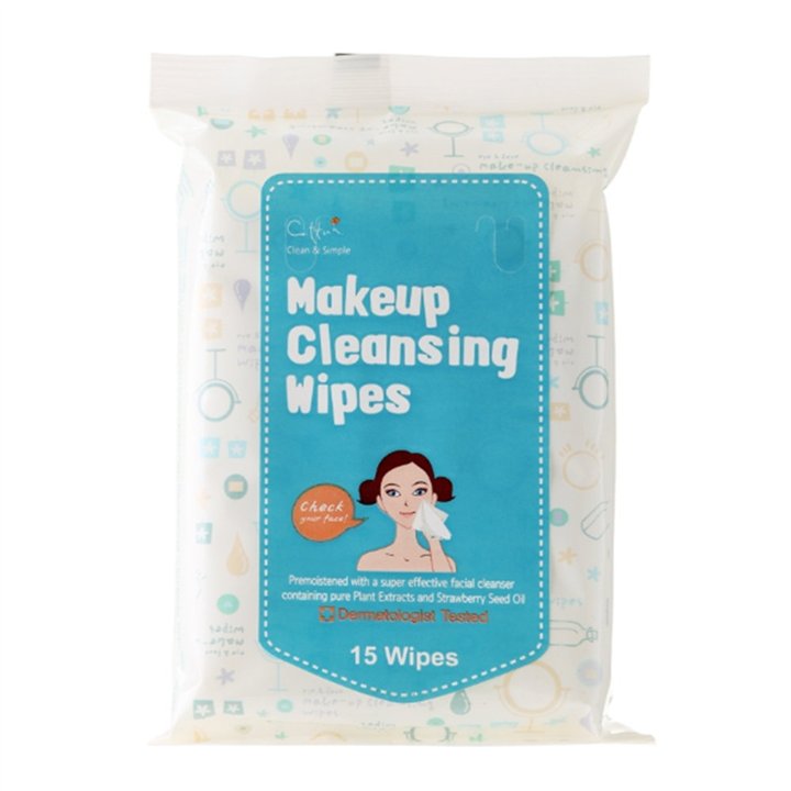 Cettua, Cettua, Makeup Remover Wipes, 15 pcs - Teknashop Ltd