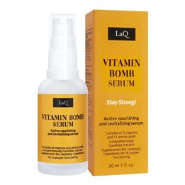 LaQ, Vitamin Bomb, Revitalizing, Daily, Serum, For Face, 30 ml - Teknashop Ltd