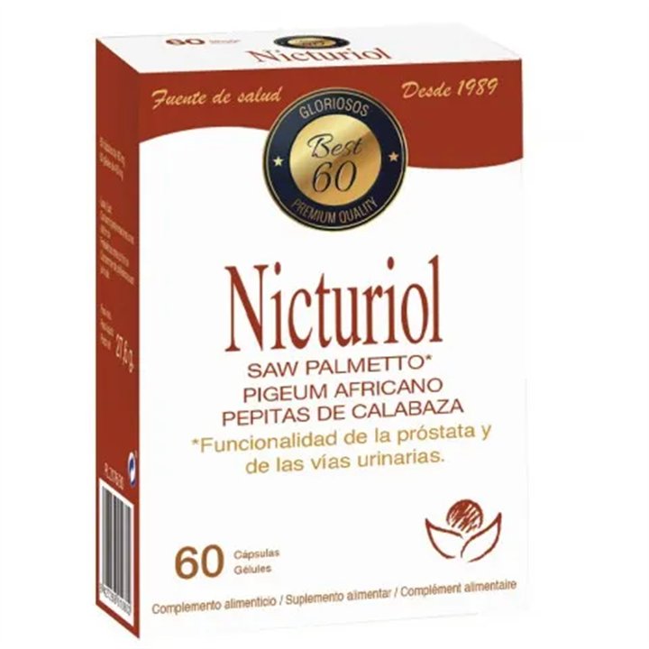 Bioserum Nicturiol 60 Caps Herbecom Saw Palmeto - unisex - Teknashop Ltd