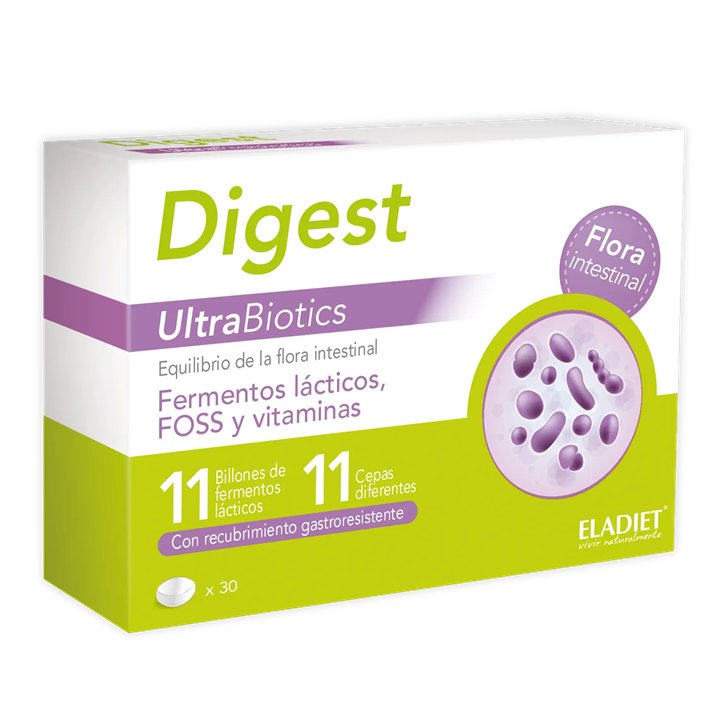 Eladiet Digest Ultrabiotics 30 Com - unisex - Teknashop Ltd
