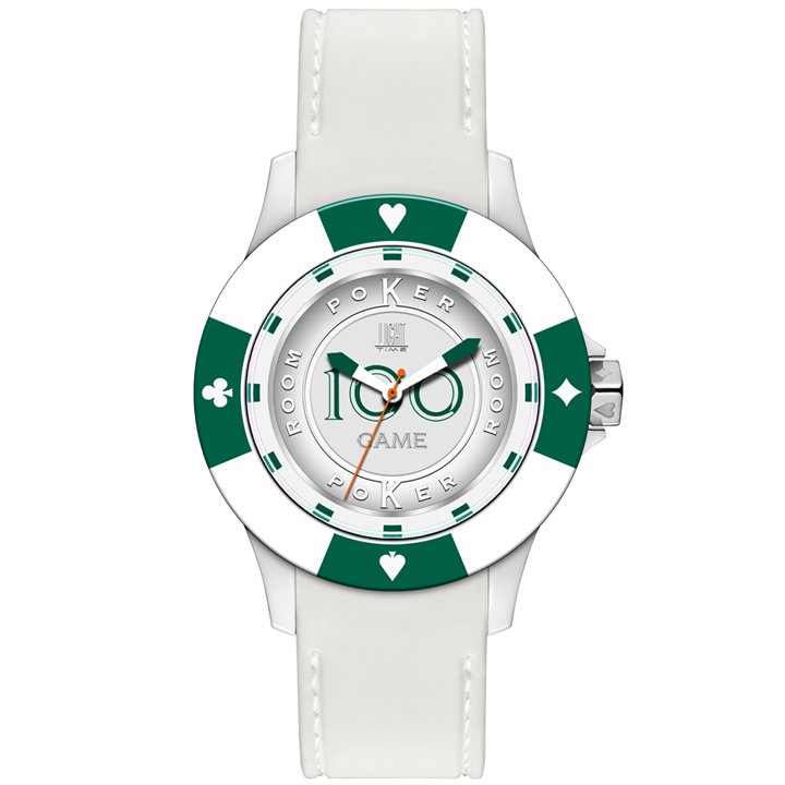 LIGHT TIME Mod. POKER - White / Green - WW.L147DS - Teknashop Ltd