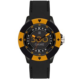 LIGHT TIME Mod. POKER - Black / Orange - WW.L147GS - Teknashop Ltd