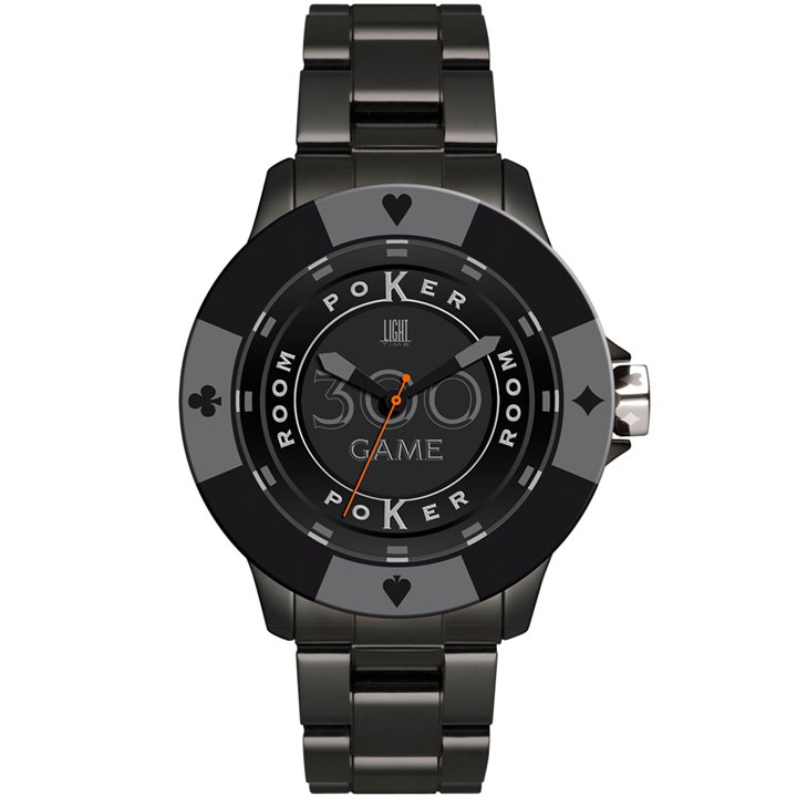 LIGHT TIME Mod. POKER - All Black - WW.L147F - Teknashop Ltd
