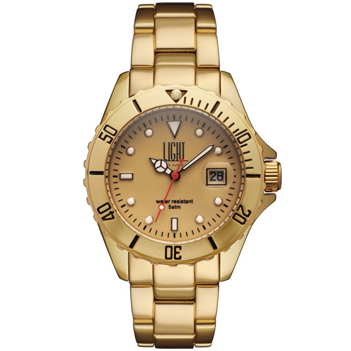 LIGHT TIME Mod. DIVER GOLD ALUMINIUM - WW.L152OR - Teknashop Ltd