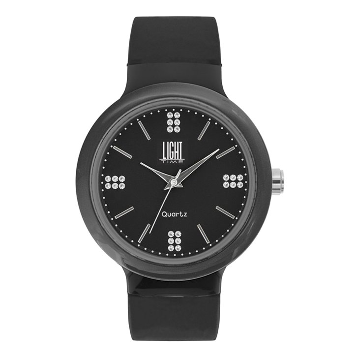 LIGHT TIME Mod. EUROPE Black / Strass - WW.L178B - Teknashop Ltd