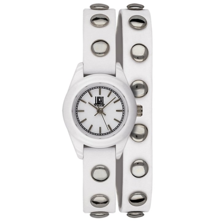 LIGHT TIME Mod. PUNK - White - Silver - WW.L169BI - Teknashop Ltd