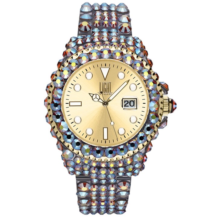LIGHT TIME Mod. MEDITERRANEO - Full Strass / Gold - WW.L602O - Teknashop Ltd