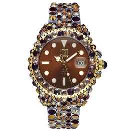 LIGHT TIME Mod. MEDITERRANEO - Full Strass / Brown - WW.L602Z - Teknashop Ltd